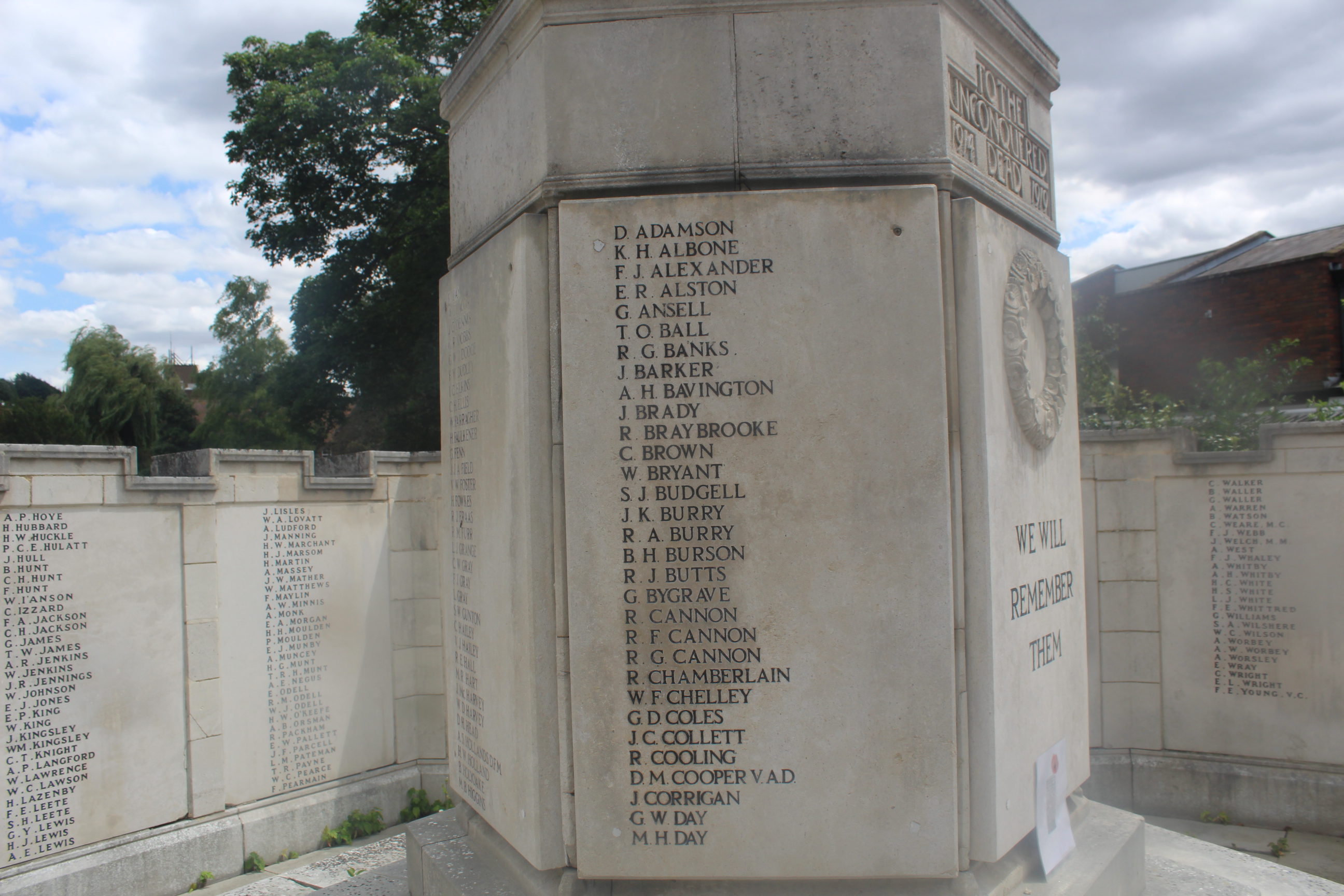 Hitchin Wwi Cross War Memorials Online